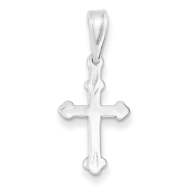 Budded Cross Charm Sterling Silver QC3340