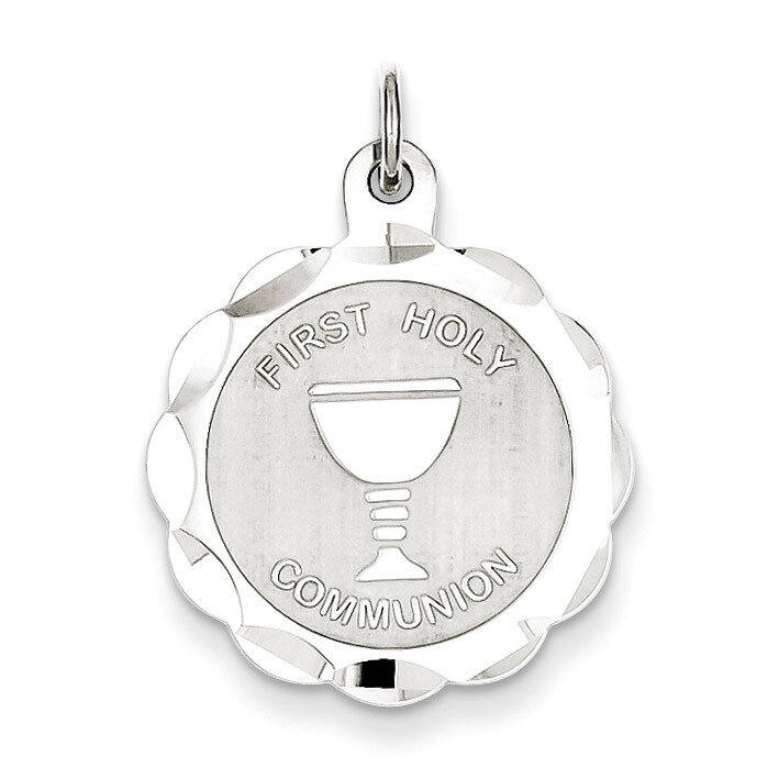 First Holy Communion Disc Charm Sterling Silver QC373, MPN: QC373, 883957283234