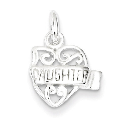 Heart Daughter Charm Sterling Silver QC6014, MPN: QC6014, 883957914084