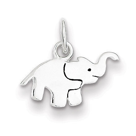 Enameled Elephant Charm Sterling Silver QC7531, MPN: QC7531, 883957519067