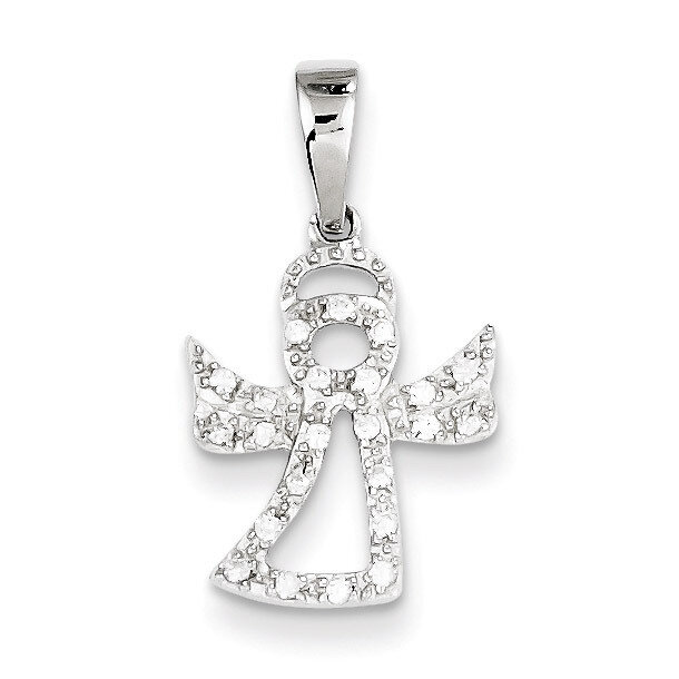 Cubic Zirconia Angel Pendant Sterling Silver QC7898, MPN: QC7898, 883957568423