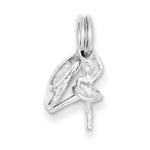 Ballerina with Shoe Charm Sterling Silver QC801