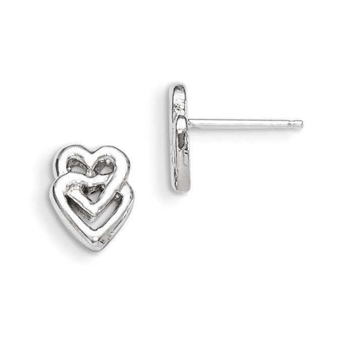 Heart Mini Earrings Sterling Silver QE107, MPN: QE107, 883957921600