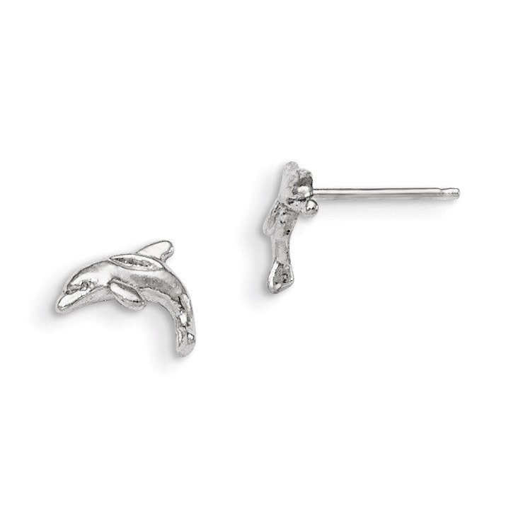 Dolphin Mini Earrings Sterling Silver QE110, MPN: QE110, 883957921709