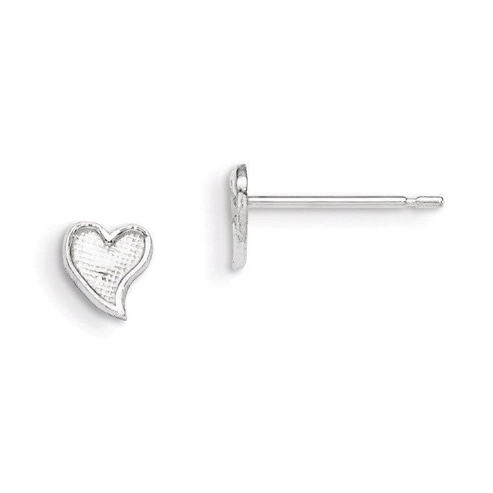 Heart Earrings Sterling Silver QE476, MPN: QE476, 886774113319