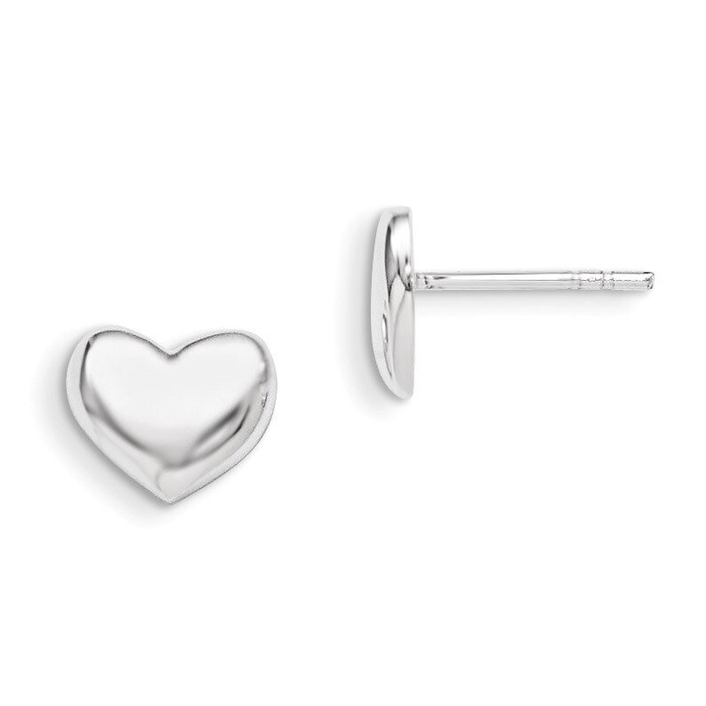 Polished Heart Post Earrings Sterling Silver QE6867, MPN: QE6867, 883957551661