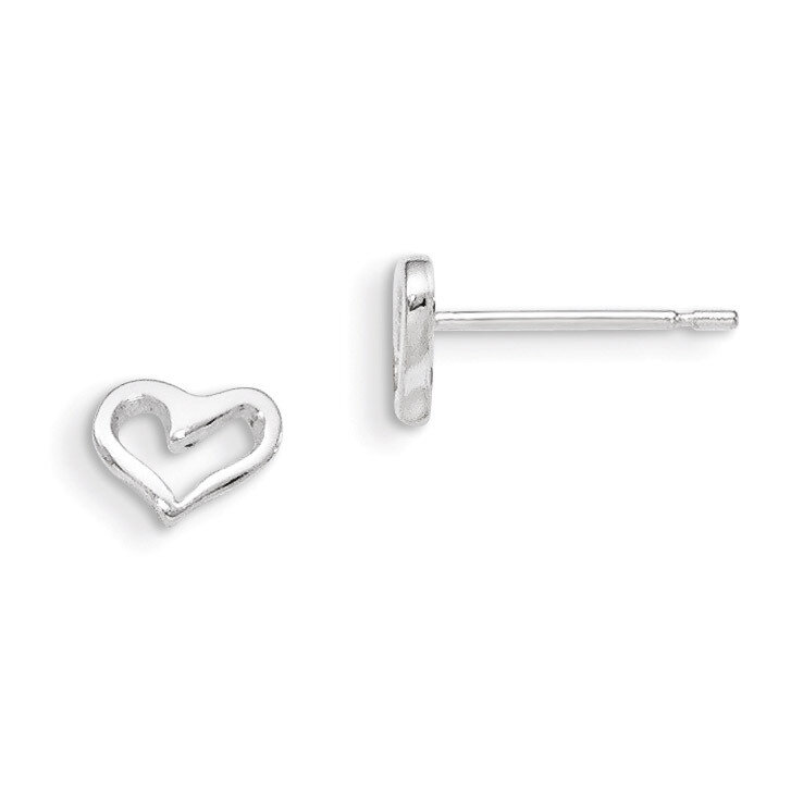 Heart Post Earrings Sterling Silver QE8622, MPN: QE8622, 886774558097