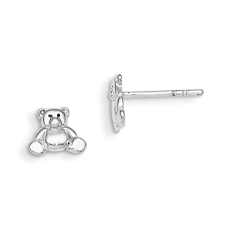 Teddy Bear Post Earrings Sterling Silver QE8676