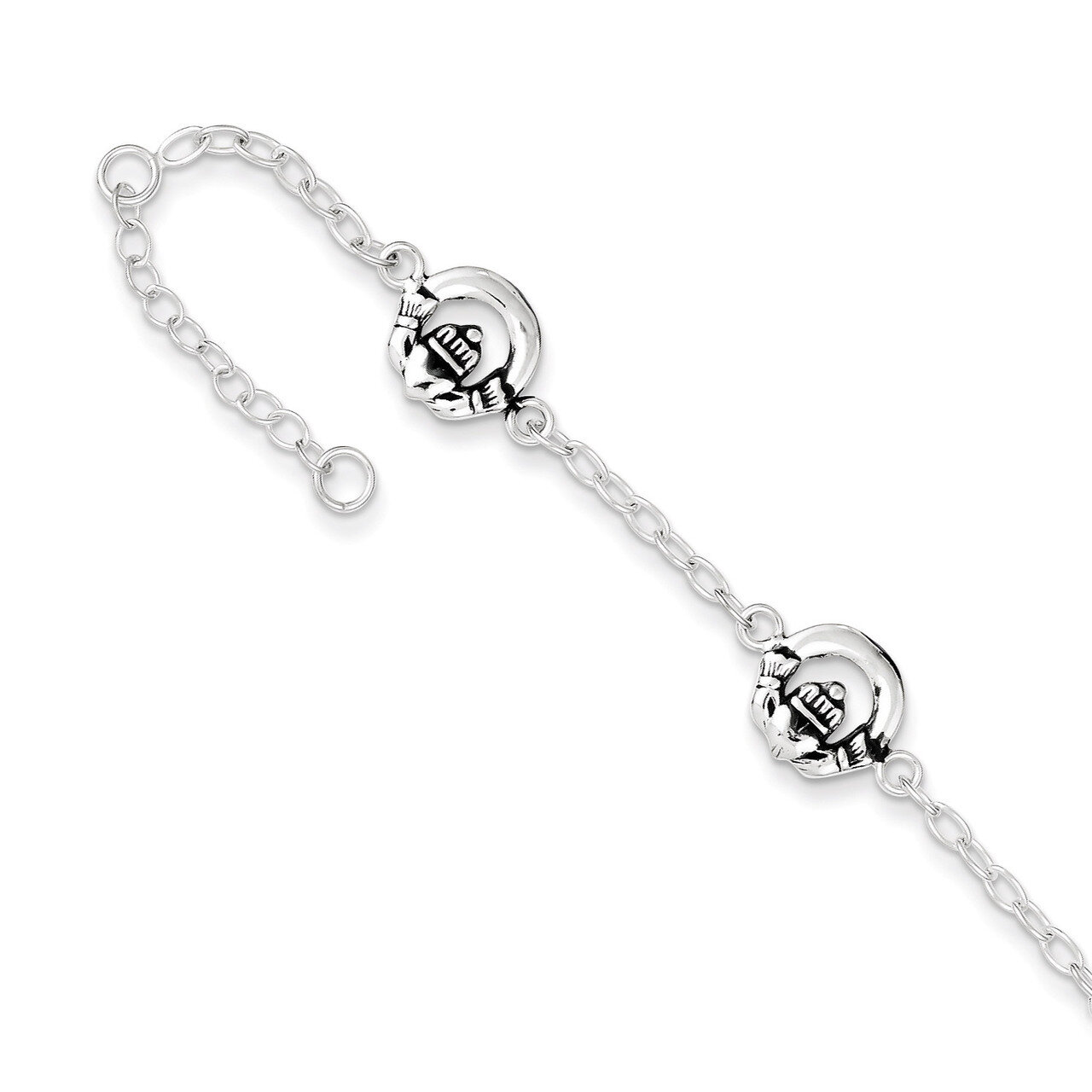 Claddagh Childs Bracelet Sterling Silver QG1341-6