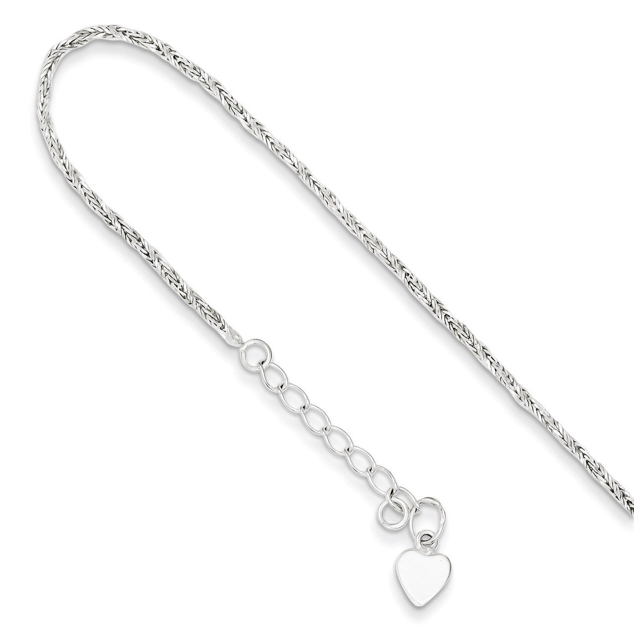 Diamond-cut &amp; Polished with 1 Inch Extender Bracelet Sterling Silver QG2819-6, MPN: QG2819-6, 19110…