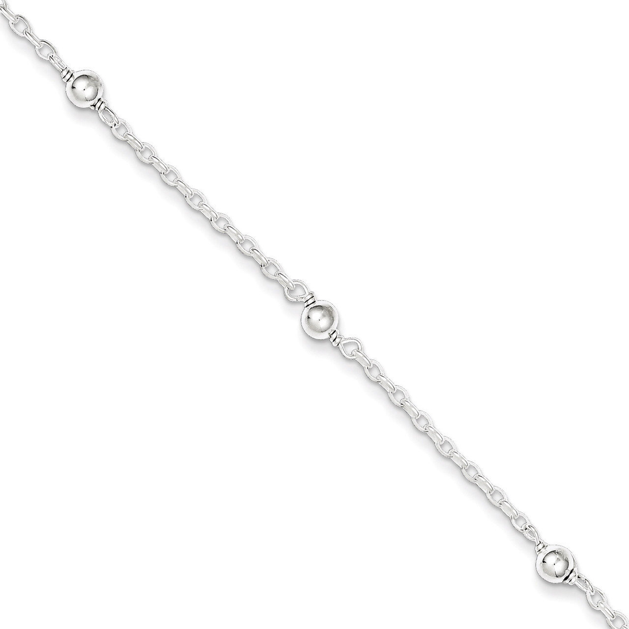 Fancy Bead Childs Bracelet Sterling Silver QID163