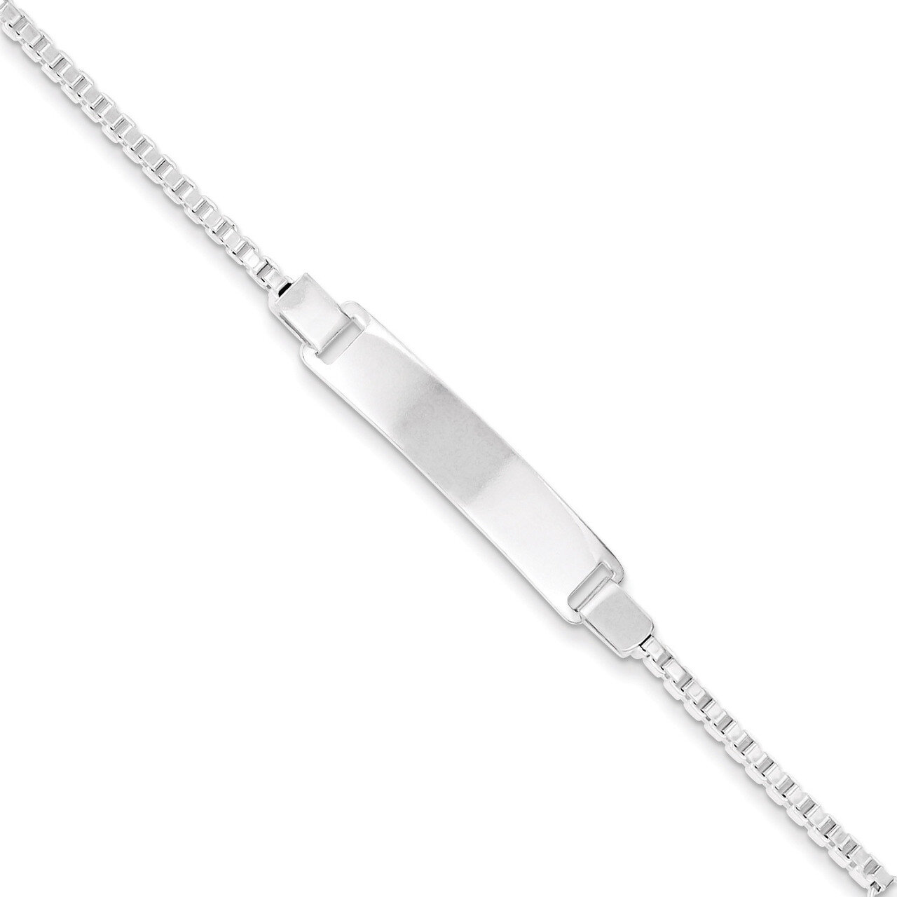 Engravable Childrens ID on Box Chain Bracelet Sterling Silver QID67-5.5, MPN: QID67-5.5, 8839575490…