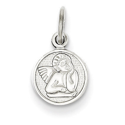 Small Polished Angel Charm 14k White Gold WCH47, MPN: WCH47, 883957246642