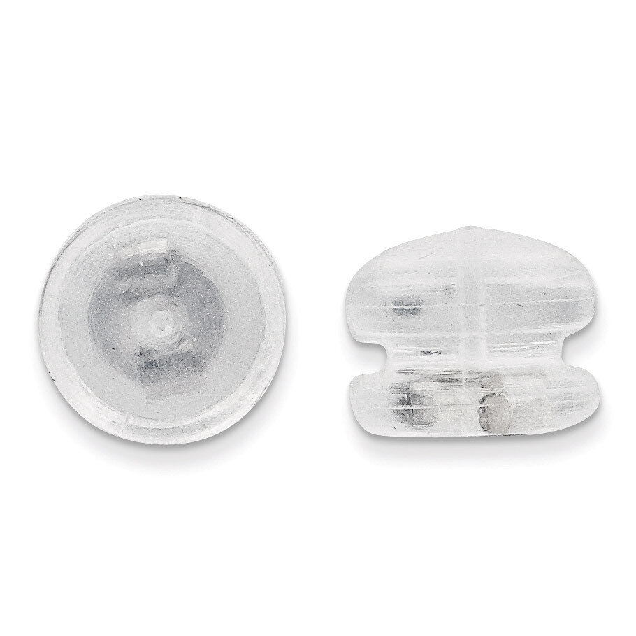 Mushroom 1 Pair Earrings Silicone Sliders 14k White Gold WGSIL1, MPN: WGSIL1,