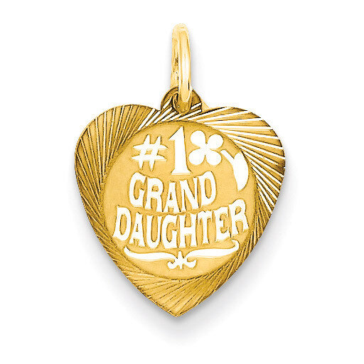 #1 Granddaughter Charm 14k Gold XAC318