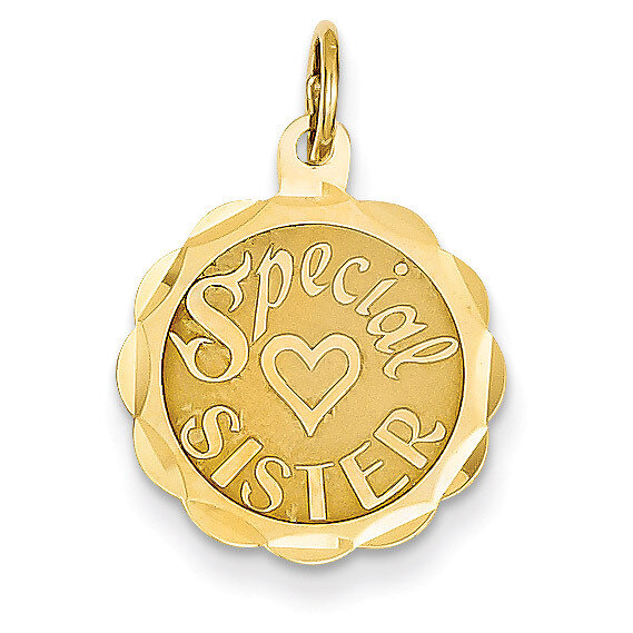 Special Sister Charm 14k Gold XAC645