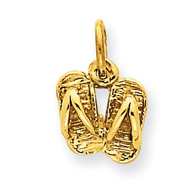 Solid Polished Sandals Charm 14k Gold XAC963, MPN: XAC963, 883957293950