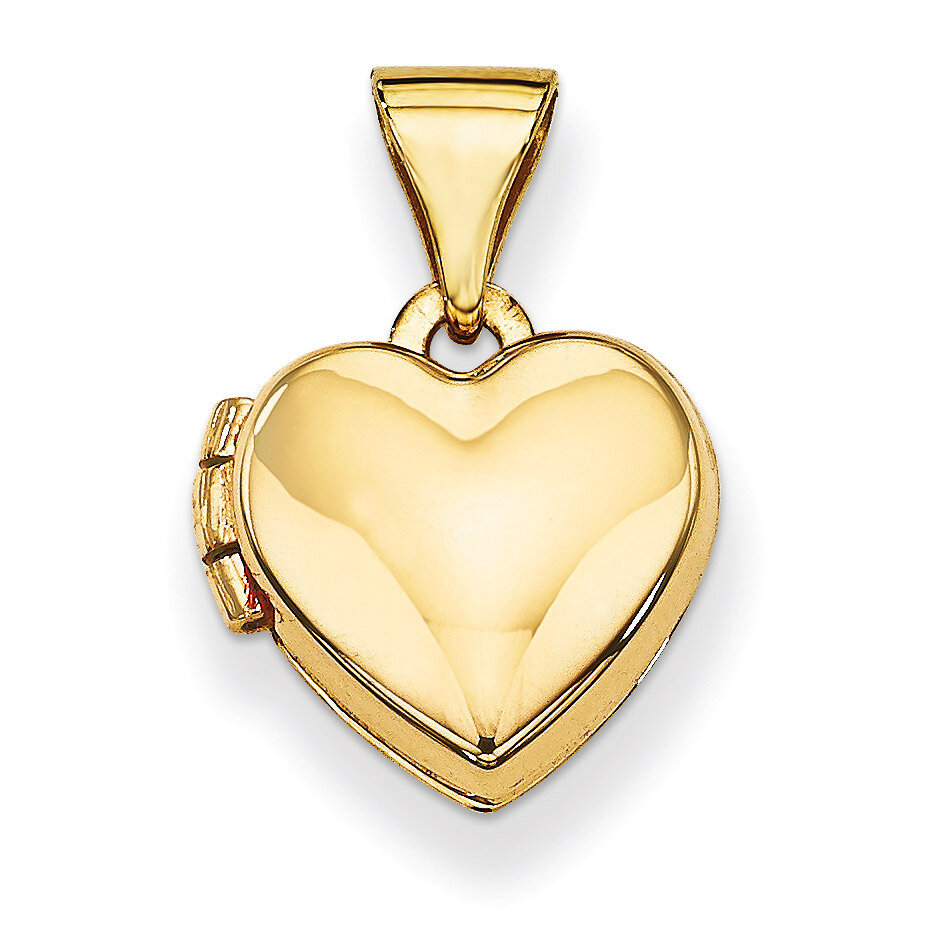 Plain Heart Locket 14k Gold XL304