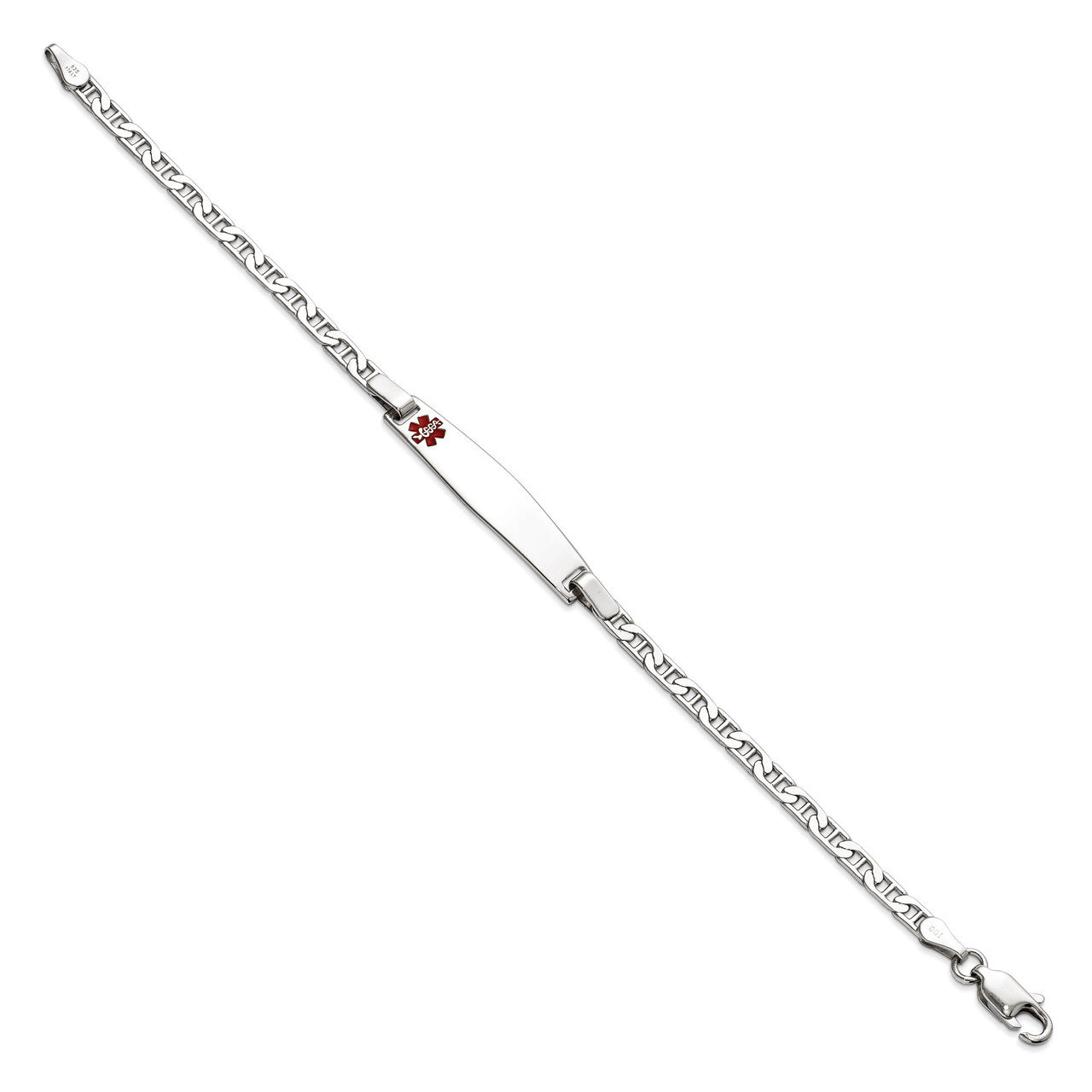 Children&#39;s Medical ID Bracelet with Anchor Sterling Silver XSM55-6, MPN: XSM55-6, 883957274553