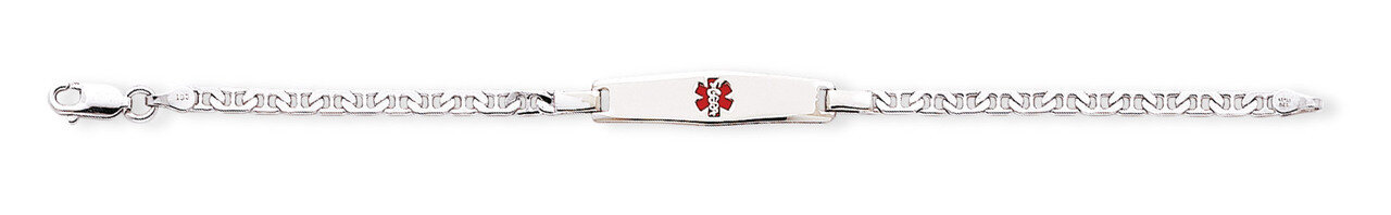 Children's Medical ID Anchor Link Bracelet Sterling Silver XSM58-6
