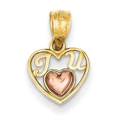 Mini I Love U Charm 14k Two-tone Gold YC454, MPN: YC454, 191101634024
