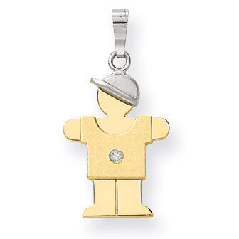 Diamond Kid Pendant 14k Two-tone Gold XK192AA, MPN: XK192AA, 883957115993