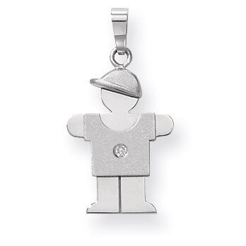 Diamond Kid Pendant 14k White Gold XK436AA, MPN: XK436AA, 883957116709