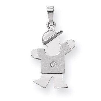 Diamond Kid Pendant 14k White Gold XK437AA, MPN: XK437AA, 883957116723