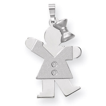 Diamond Kid Pendant 14k White Gold XK443AA, MPN: XK443AA, 883957116839