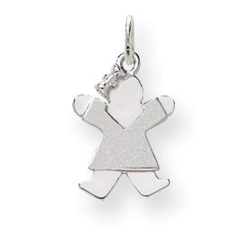 Mini Girl Charm 14k White Gold XK842, MPN: XK842, 883957415826