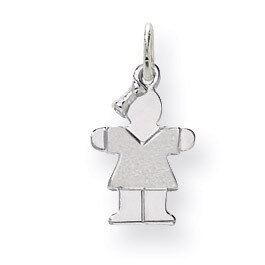 Mini Girl Charm 14k White Gold XK845, MPN: XK845, 883957859828