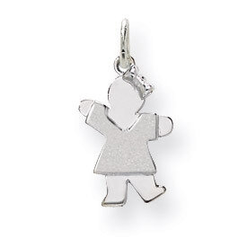 Mini Girl Charm 14k White Gold XK846, MPN: XK846, 883957859859