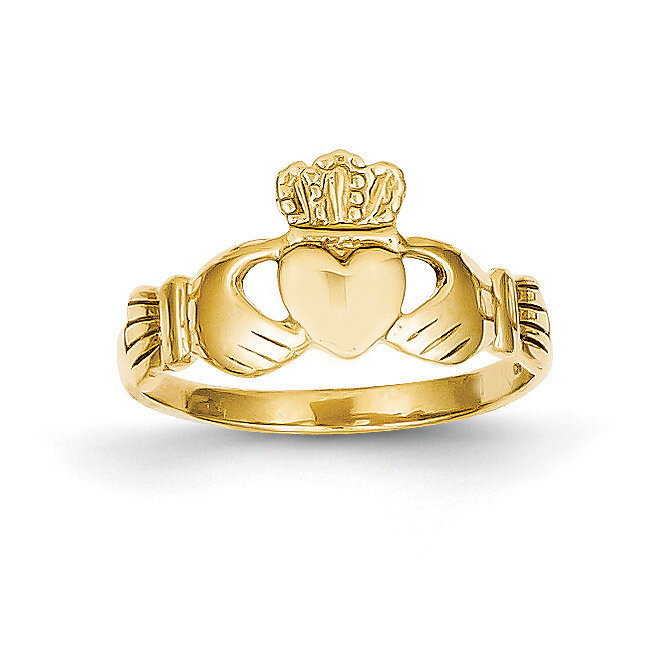 Polished Ladie's Claddagh Ring 14k Gold D1863