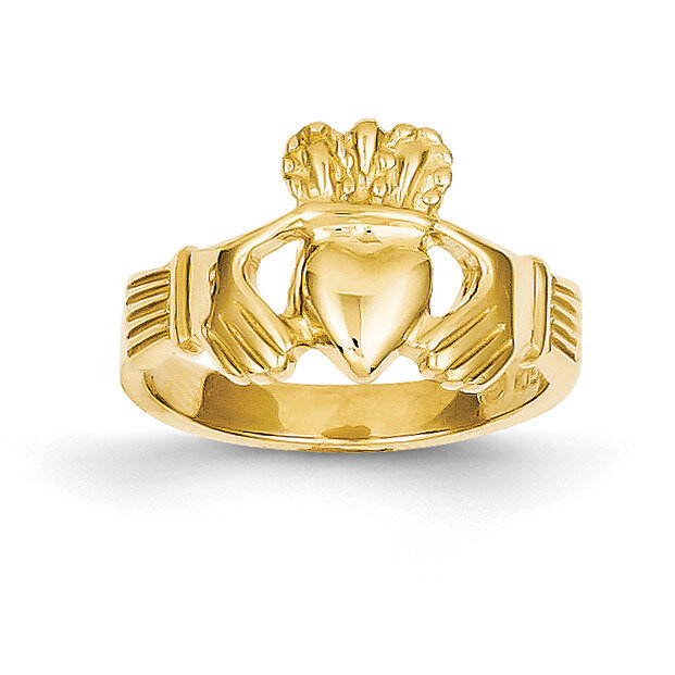 Polished Claddagh Ring 14k Gold D98, MPN: D98, 886774616599