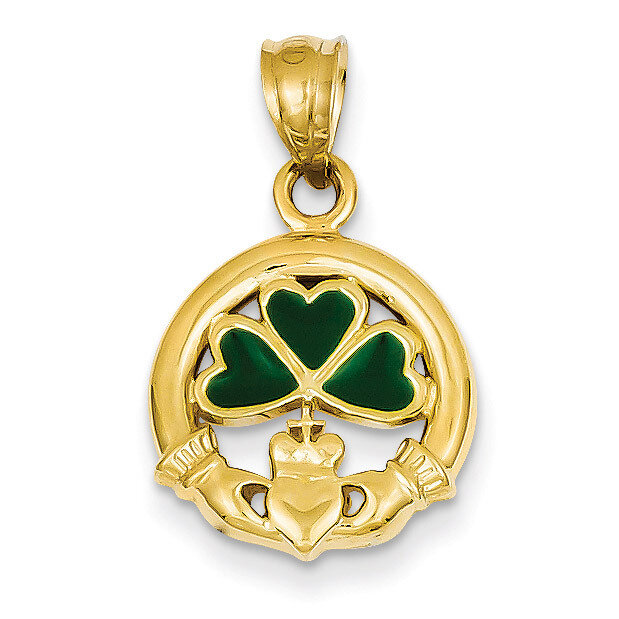 Enameled Claddagh Charm 14k Gold K214, MPN: K214, 883957867892