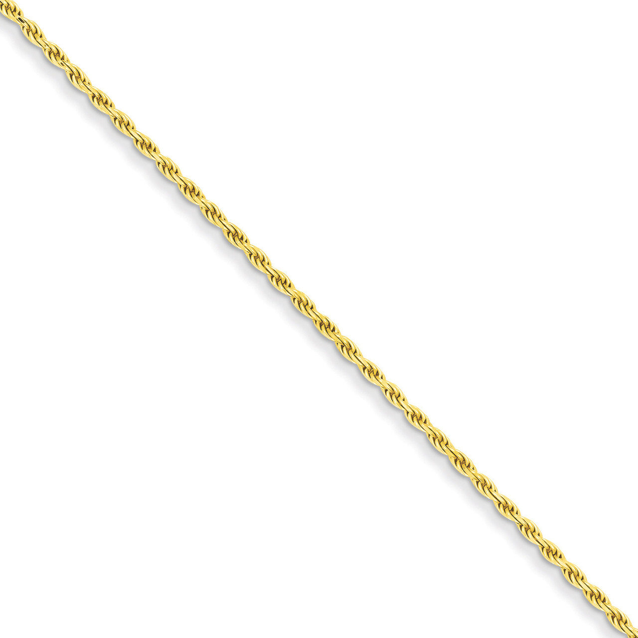 1.75mm Diamond-cut Rope Chain 18 Inch Flash Gold-plated Sterling Silver QDC030G-16