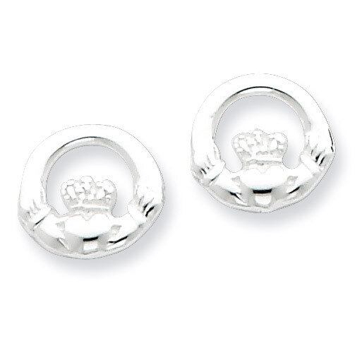 Claddagh Post Earrings Sterling Silver QE6942