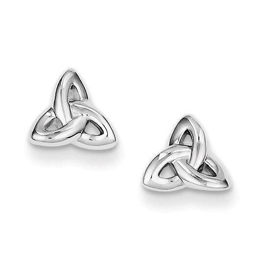 Trinity Post Earrings Sterling Silver Rhodium Plated QE8787