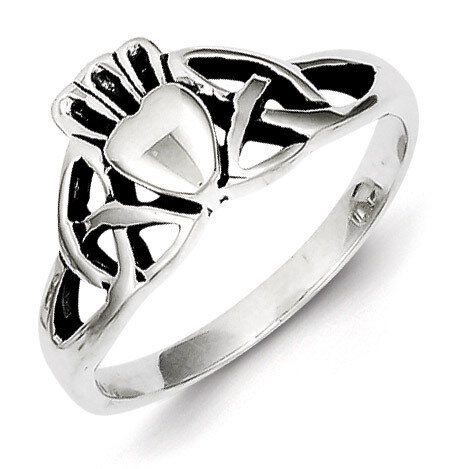 Claddagh Ring Sterling Silver Antiqued QR956-6