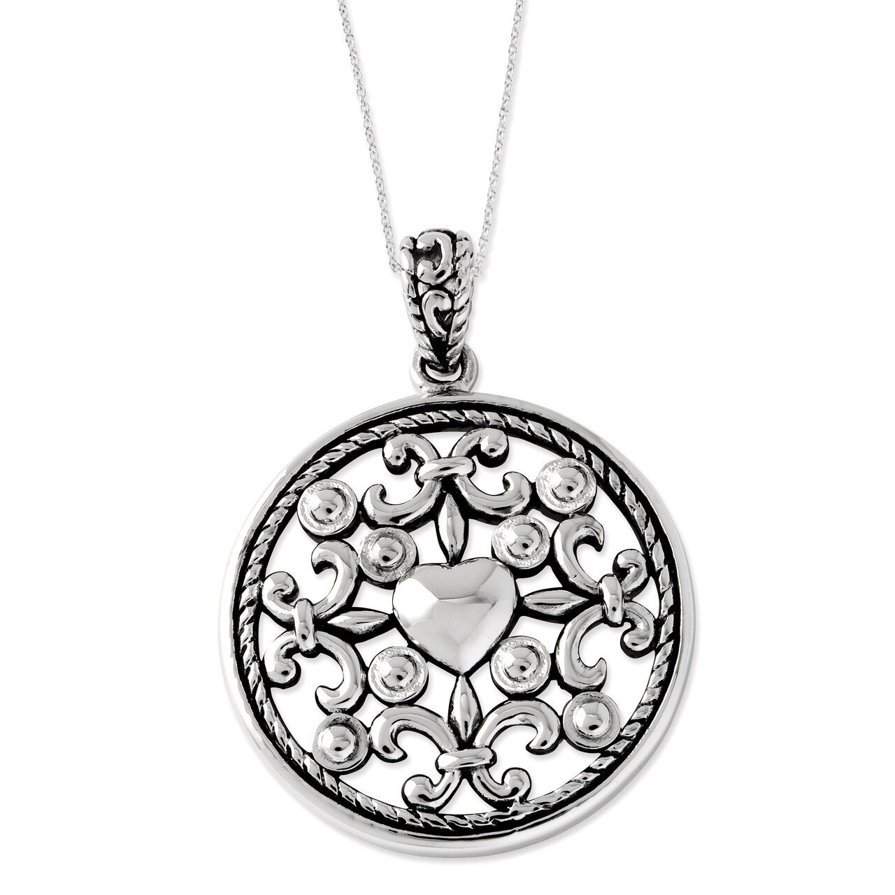 A Friend For All Seasons 18 Fleur de lis Necklace Sterling Silver QSX455, MPN: QSX455, 886774195346