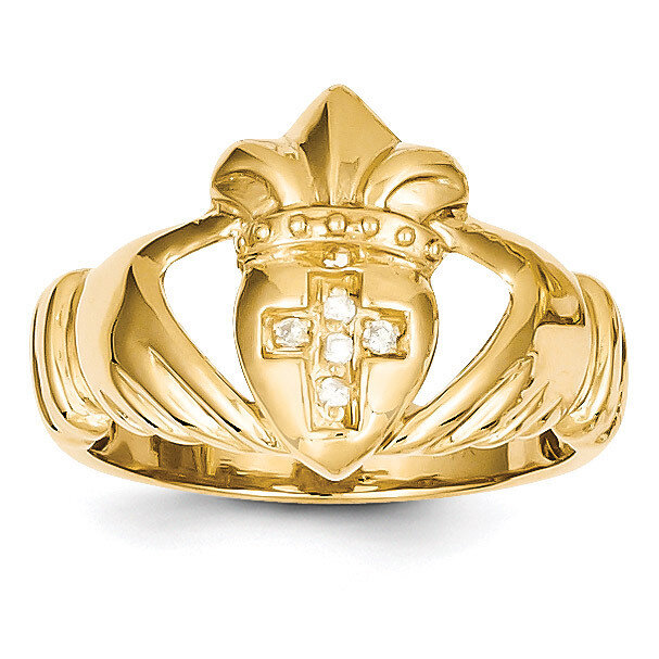 Diamond claddagh ring 14k Gold XP744AA, MPN: XP744AA, 883957383576