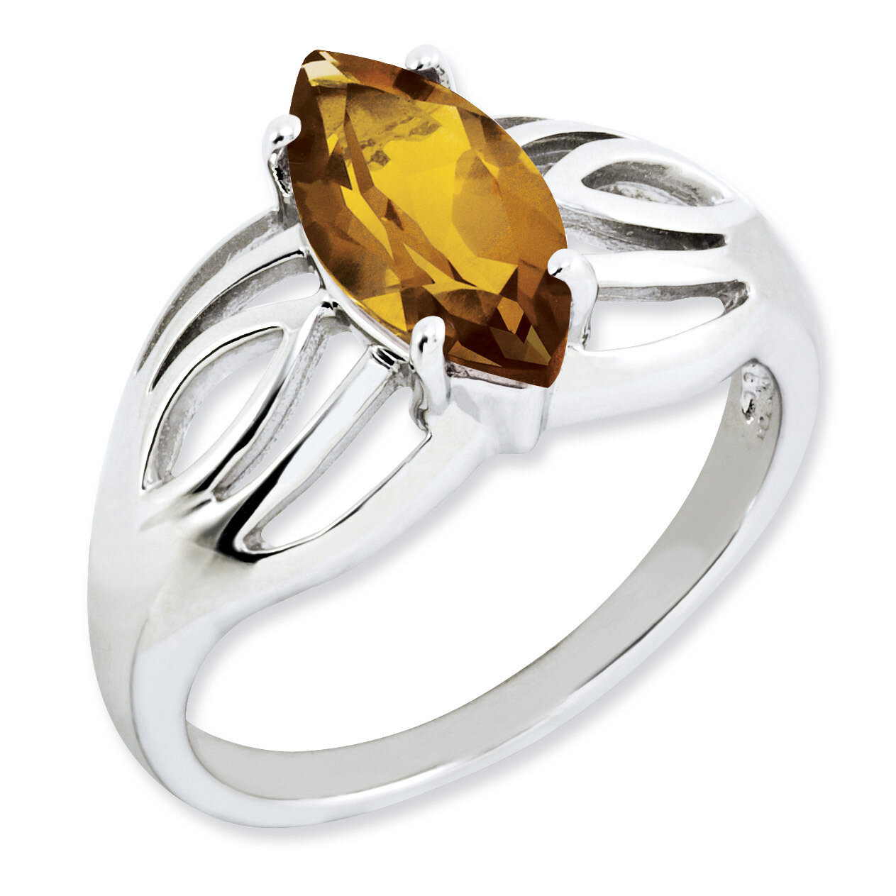 Whiskey Quartz Ring Sterling Silver QR2889WQ, MPN: QR2889WQ, 886774189932