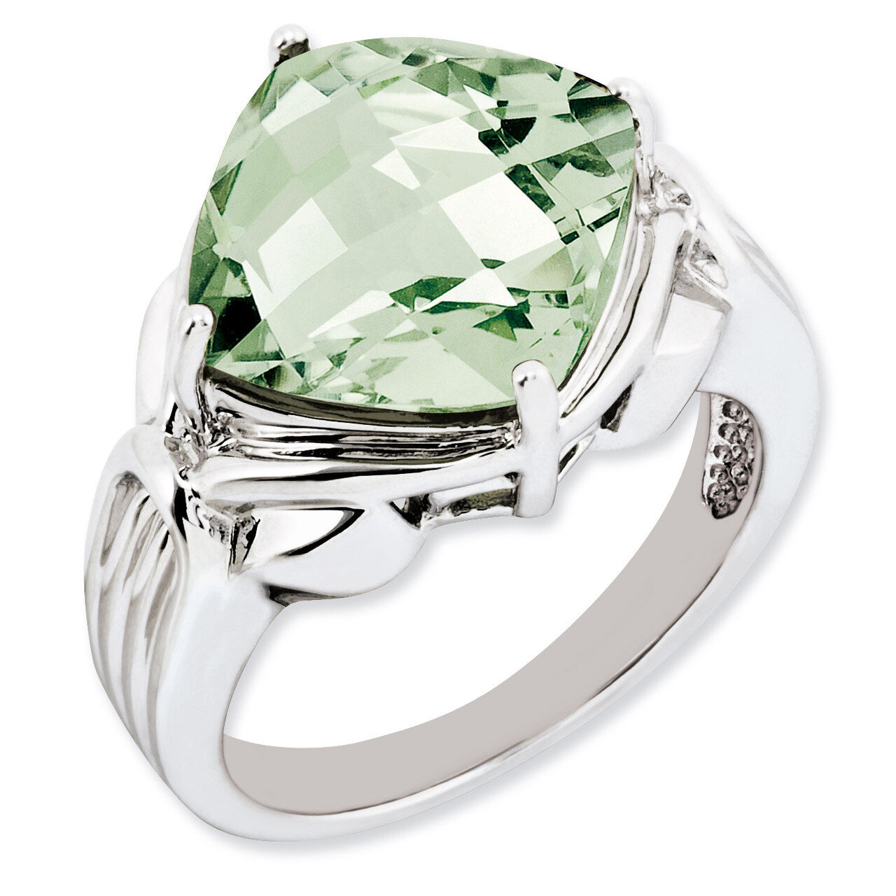 Green Quartz Ring Sterling Silver QR2945AG