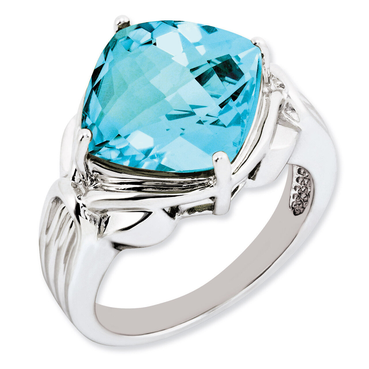Light Swiss Blue Topaz Ring Sterling Silver QR2945LSBT, MPN: QR2945LSBT, 886774197609