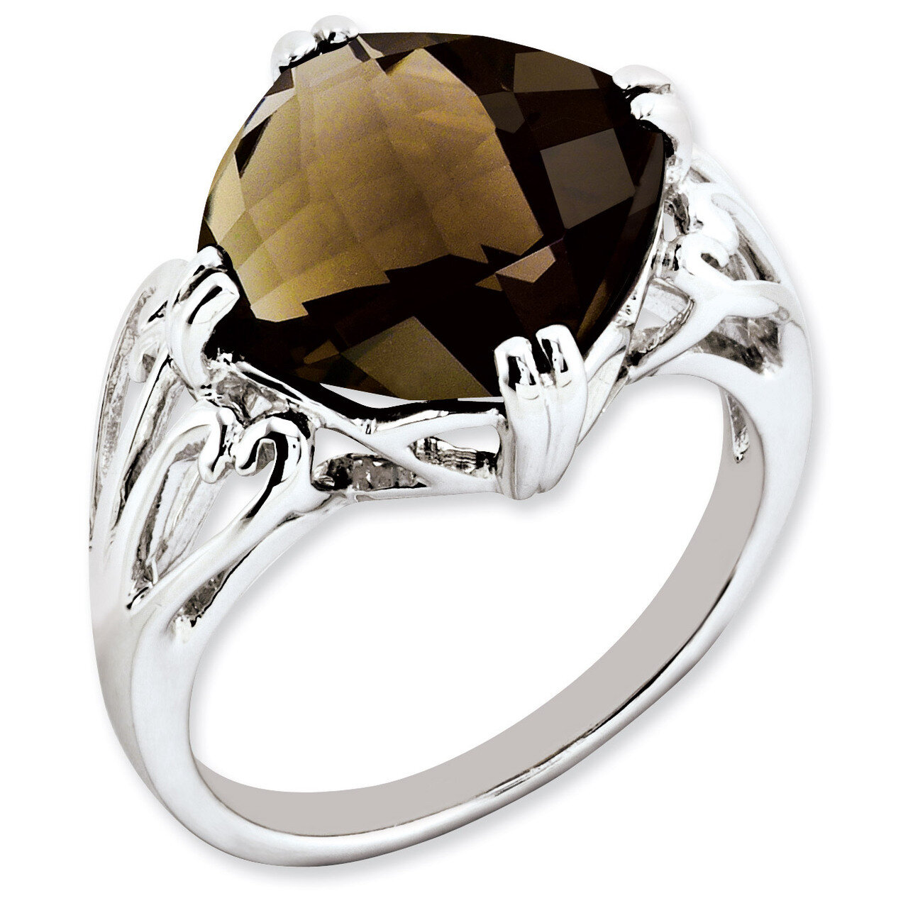 Smoky Quartz Ring Sterling Silver QR2951SQ, MPN: QR2951SQ, 883957616391