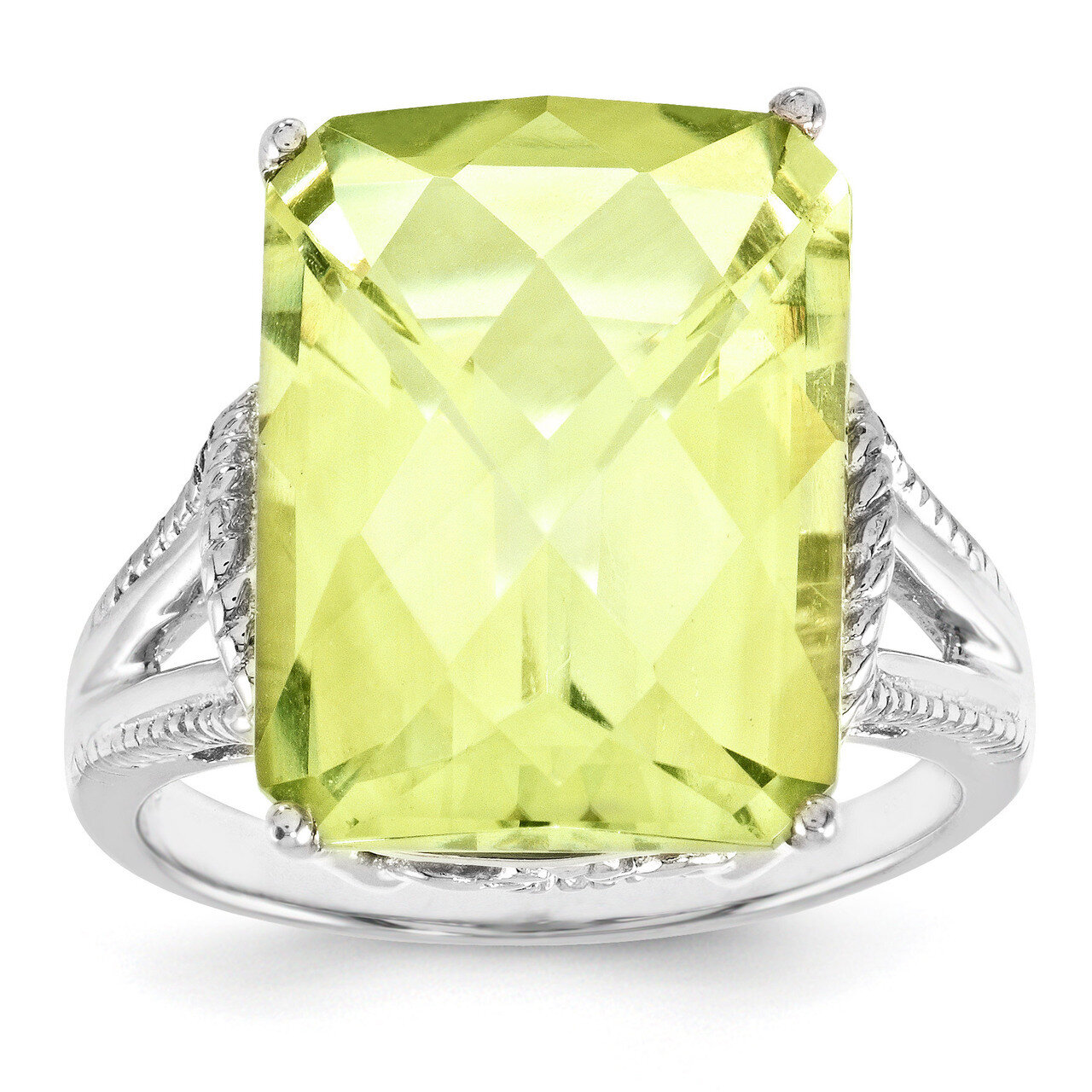 Lemon Quartz Ring Sterling Silver QR2953LQ, MPN: QR2953LQ, 886774647142