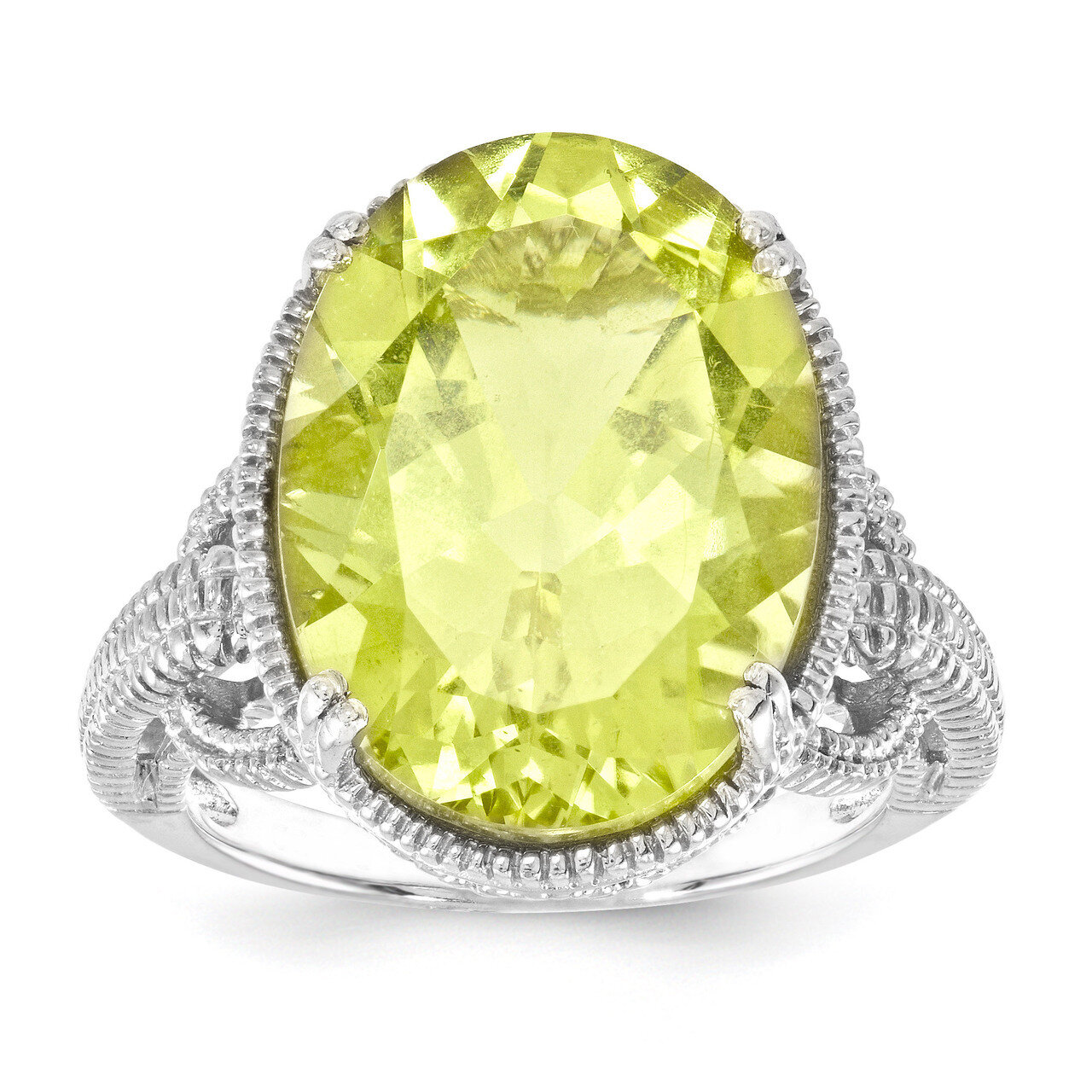 Lemon Quartz Ring Sterling Silver QR2954LQ, MPN: QR2954LQ, 886774198460