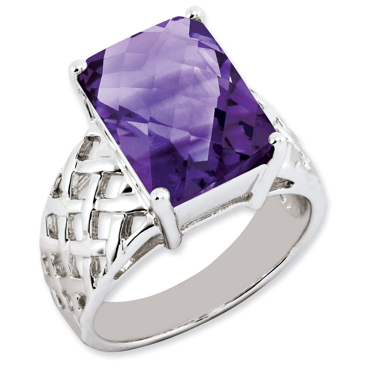 Amethyst Ring Sterling Silver QR2957AM, MPN: QR2957AM, 883957617879