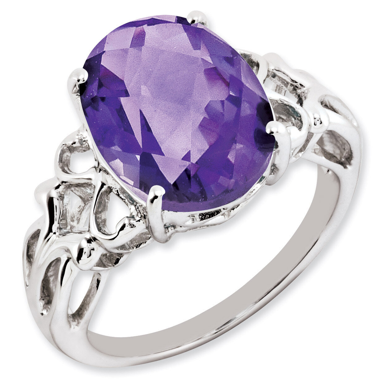 Amethyst Ring Sterling Silver QR2959AM, MPN: QR2959AM, 883957620589