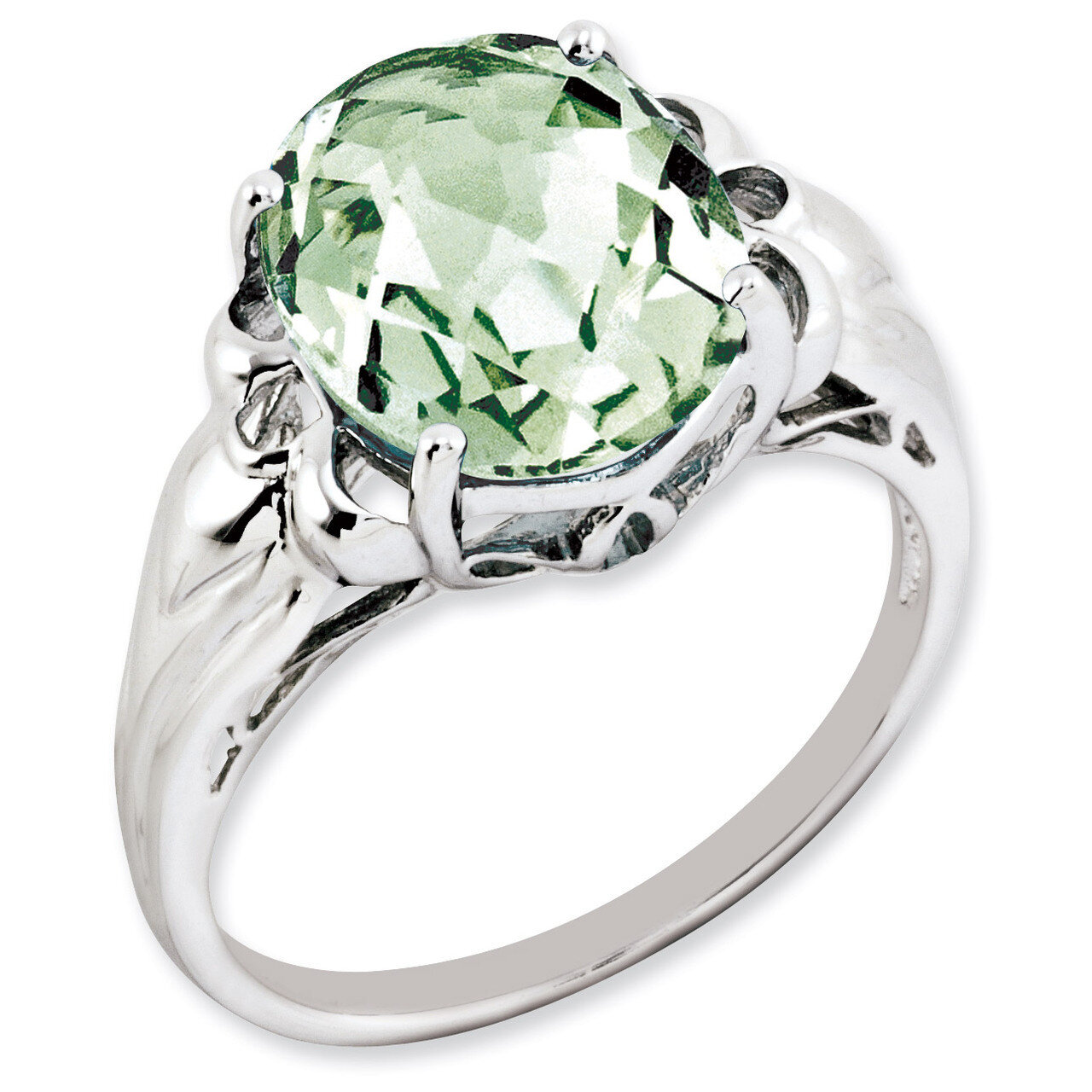 Green Quartz Ring Sterling Silver QR2960AG, MPN: QR2960AG, 886774272092